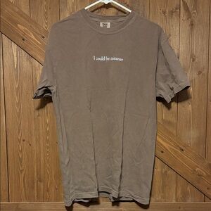 Comfort Colors Brown Tee with Graphic Text